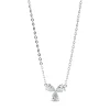 Collier aus 750 Weißgold 3 Diamanten Tropfen-Schliff 1,01ct TW-VSI L:50,8cm