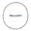 Collier aus 750 Weißgold 196 Saphire 12,61ct mehrfarbig 784 Brillanten 2,78ct F-SI