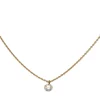 Collier Brillant 0,1 Ct W/SI mit Ankerkette 750 Gold Gelbgold 42-45cm Halskette