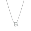 Collier Buchstabe B aus 750 Weißgold 25 Brillanten 0,11ct TW-SI L:43,2cm