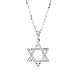 Collier David Stern aus 750 Weißgold 52 Brillanten 0,27ct F-SI L:42cm