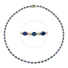 Collier 750 Gelbgold 57 Saphire 16,49ct blau 57 Brillanten 1,16ct F-VSI/SI L:40,6cm