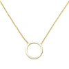 Collier Halskette aus 585 Gold Gelbgold Kreis mit 7 Diamanten 0.04Ct W/SI 44cm