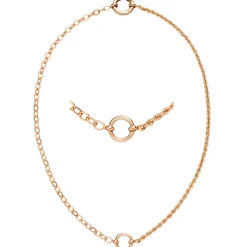 Collier Halskette aus 925 Silber rotvergoldet Kordelkette & Weitankerkette 42cm