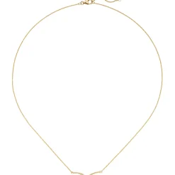 Collier Halskette Halsschmuck Rundankerkette mit Anhänger 585 Gelbgold 42-45cm