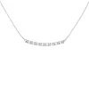 Collier Halskette und Anhänger Stäbchen mit Muster 925 Silber rhodiniert 45cm