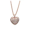 Collier Herz aus 750 Gold Rotgold 52 Brillanten 0,71ct TW-VSI/SI L:41cm