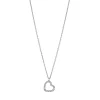 Collier Herz aus 750 Gold Weißgold 20 Brillanten 0,06ct TW-SI L:45cm