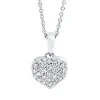 Collier Herz aus 750 Gold Weißgold 29 Brillanten 0,17ct TW-SI L:45cm