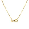 Collier Infinity aus 750 Gold Gelbgold 8 Brillanten 0,03ct TW-SI L:45,7cm