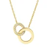 Collier Kreis aus 750 Gold Gelbgold 20 Brillanten 0,15ct TW-SI L:45cm