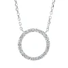 Collier Kreis aus 750 Gold Weißgold 25 Brillanten 0,15ct TW-SI L:45cm