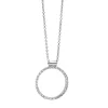 Collier Kreis aus 585 Gold Weißgold 33 Brillanten 0,22ct TW-SI L:42cm