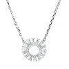Collier Kreis aus 585 Gold Weißgold 32 Diamanten 0,45ct L:43,2cm