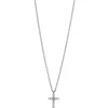 Collier Kreuz aus 750 Gold Weißgold 12 Brillanten 0,03ct TW-SI L:42cm