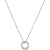 Collier Ø10,5mm Kreis 750 Gold Weißgold mit 18 Diamant-Brillanten 0,20ct. TW-SI