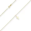Collier Panzerkette Goldkette Kreuz Halskette aus 375 Gold Gelbgold 42cm