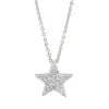 Collier Stern aus 750 Gold Weißgold 31 Brillanten 0,12ct TW-SI L:45,7cm
