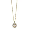 Collier Tropfen aus 750 Gold Gelbgold 20 Brillanten 0,18ct TW-SI L:42cm