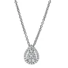 Collier Tropfen aus 750 Gold Weißgold 31 Diamanten 0,24ct TW-SI L:45cm