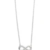 Collier Unendlichkeit Halskette mit Anhänger 925 Silber mit Zirkonia 41 cm