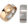 Creole Creolen 5,1mm aus 585 Gold Weißgold Rotgold mattiert Ohrschmuck für Damen