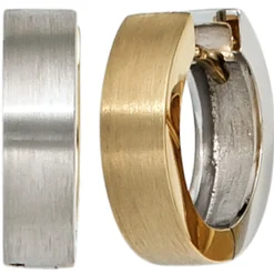 Creole Creolen 4,1mm Kreole aus 585 Gold Weißgold Gelbgold Ohrschmuck für Damen