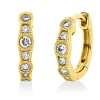 Creolen aus 750 Gold Gelbgold 14 Brillanten 0,2ct I-SI/PI 12,2x2,6mm