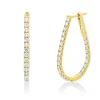 Creolen aus 750 Gold Gelbgold 54 Brillanten 1,95ct I-SI 32,5x2,2mm