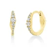 Creolen aus 750 Gold Gelbgold 44 Brillanten 0,33ct I-SI 11,2x2,5mm