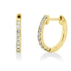 Creolen aus 585 Gold Gelbgold 20 Brillanten 0,25ct TLB-SI 12x1,5mm