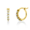 Creolen aus 750 Gold Gelbgold 10 Brillanten 0,16ct TW-PI 11,5x1,7mm