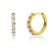 Creolen aus 750 Gold Gelbgold 10 Brillanten 0,27ct TW-PI 11,2x2mm
