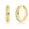 Creolen aus 750 Gold Gelbgold 14 Brillanten 0,21ct TW-PI 14,2x3,4mm Zarge