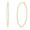 Creolen aus 750 Gold Gelbgold 202 Brillanten 1,04ct TW-SI 51,5x1,3mm