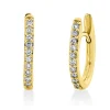 Creolen aus 750 Gold Gelbgold 20 Brillanten 0,25ct TW-SI 16,1x2mm