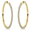 Creolen aus 750 Gold Gelbgold 56 Brillanten 0,51ct TW-SI 29,5x1,4mm
