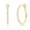 Creolen aus 750 Gold Gelbgold 30 Brillanten 0,76ct TW-SI 25,2x2mm