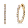 Creolen aus 750 Gold Gelbgold 34 Brillanten 1,16ct TW-SI 21,4x2,3mm