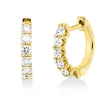 Creolen aus 750 Gold Gelbgold 12 Brillanten 0,68ct TW-SI 13,7x2,3mm