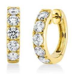 Creolen aus 750 Gold Gelbgold 10 Brillanten 1,48ct TW-SI 15,9x3,7mm