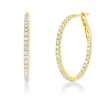 Creolen aus 750 Gold Gelbgold 66 Brillanten 0,97ct TW-SI 25,6x1,6mm