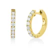 Creolen aus 750 Gold Gelbgold 16 Brillanten 0,65ct TW-SI 15,5x2,2mm