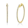 Creolen aus 750 Gold Gelbgold 96 Brillanten 0,55ct TW-SI 23,4x1,2mm