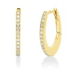 Creolen aus 750 Gold Gelbgold 28 Brillanten 0,14ct TW-SI 15,6x1,5mm