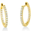 Creolen aus 750 Gold Gelbgold 40 Brillanten 0,3ct TW-SI 15,6x1,4mm