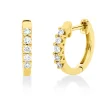 Creolen aus 750 Gold Gelbgold 10 Brillanten 0,19ct TW-SI 13,9x2,3mm