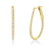 Creolen aus 750 Gold Gelbgold 80 Brillanten 0,36ct TW-SI 25,4x1,1mm