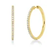 Creolen aus 750 Gold Gelbgold 46 Brillanten 1,02ct TW-SI 33x2,2mm