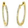 Creolen aus 750 Gold Gelbgold 64 Brillanten 0,27ct TW-SI 19,4x1,1mm